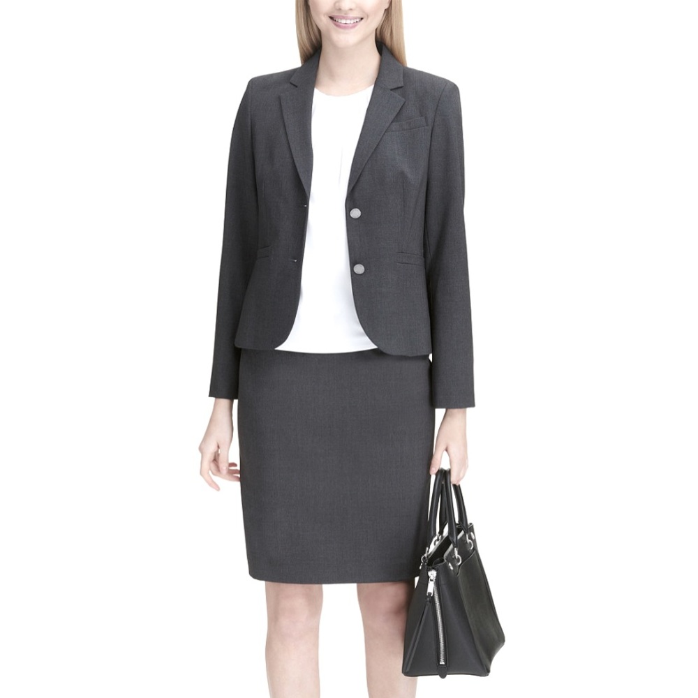 Women’s charcoal grey Calvin Klein skirt Suit